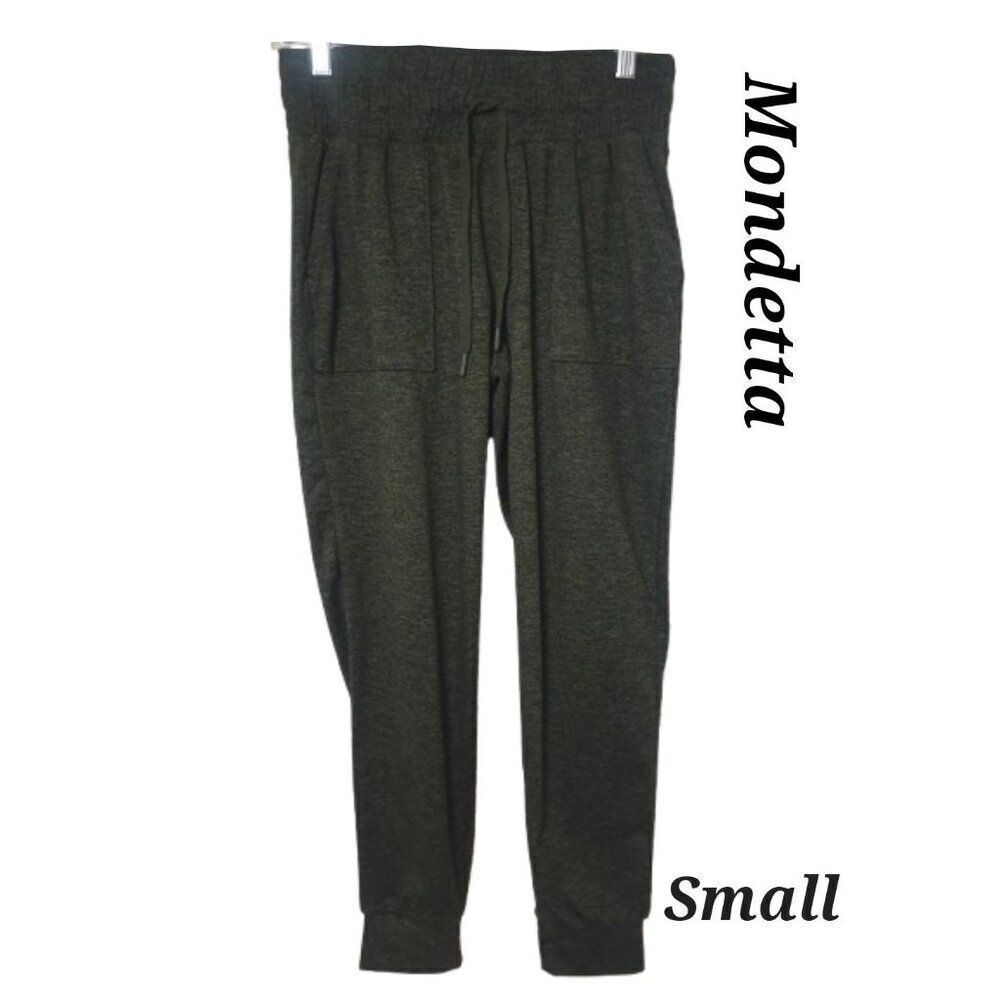 Mondetta Women's Harlem Peached Mélange Jogger Pants Olive Night Small